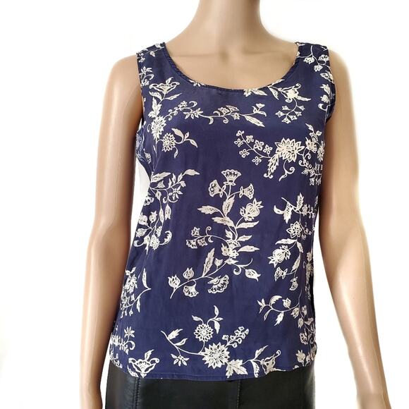 Shiri Kare | Vintage 100% Silk Floral Top - Picture 1 of 4